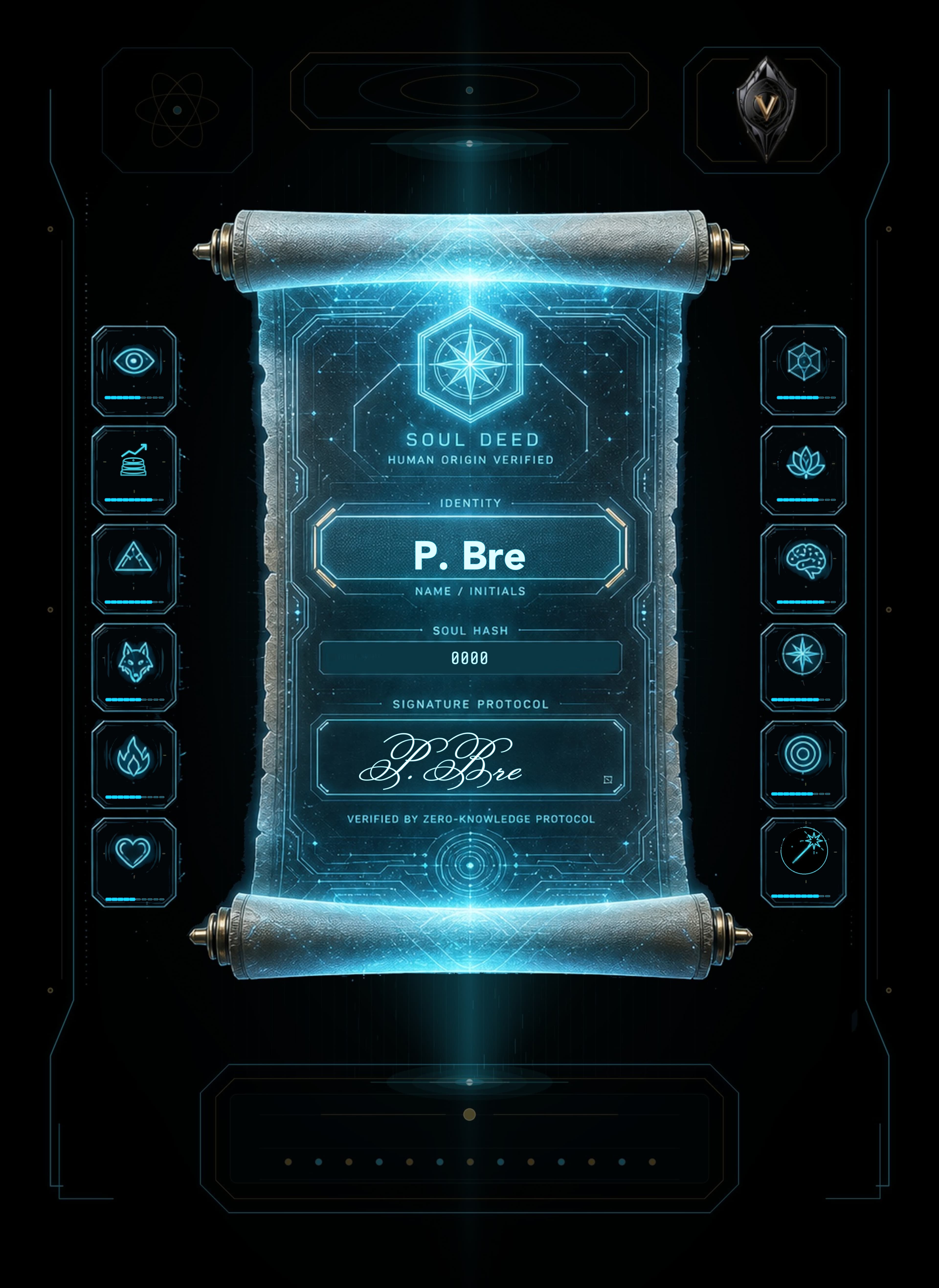 Certificate of Title for Spiritual Ownership Genesis Access card for T. Bre